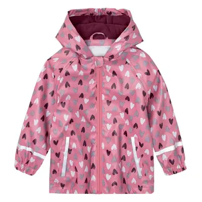 Children's Kids Raincoat Coat Blue Leaf Pattern Waterproof Split