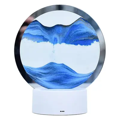 3D Blue Wave Night Light Lamp with Remote Touch