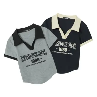 Narièle 2023 Letter Embroidered Women's Top