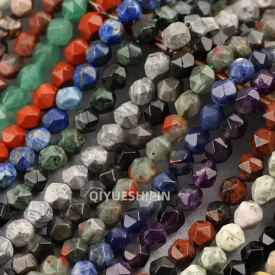 Black Cut Diamond Beads for DIY Jewelry Accessories