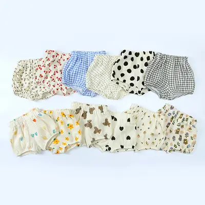 Baby Polka Dot Summer Shorts White Black Loose Fit