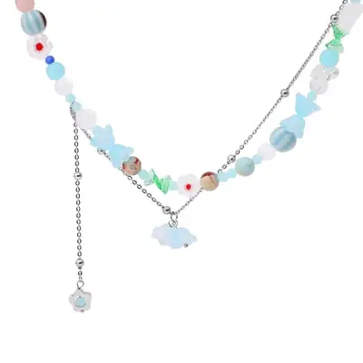 Sweet Niche Flower Beaded Necklace for Women