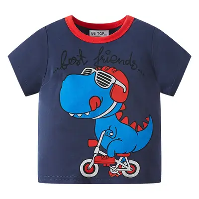 Children's Cartoon Dinosaur T-Shirts Summer Wear