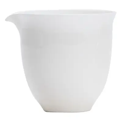 Jade White Ceramic Tea Cup with Side Handle