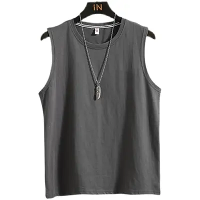 Men's Pure Cotton Sleeveless Vest Peach Multi Color