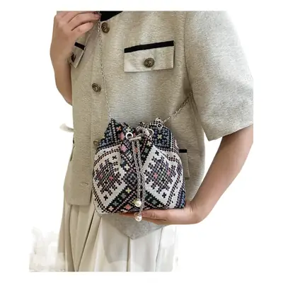 Ethnic Patterned Bucket Bag for Women