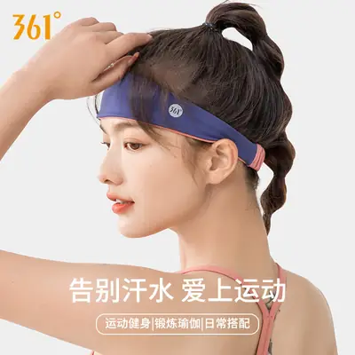 361 Blue Sweat Resistant Headband for Women