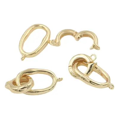 Copper Plated Gold Single Row Pearl Necklace Buckle Bracelet