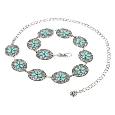 Turquoise Emerald Waist Chains for Women Gold Plated