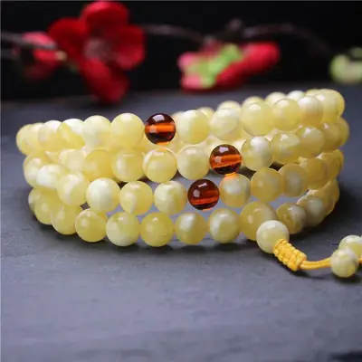 Russian Gold Beads Bracelet Necklace 6mm108 Beads