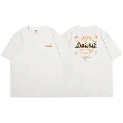 Men's Japanese Bugs Bunny Printed Cotton T-Shirt Beige