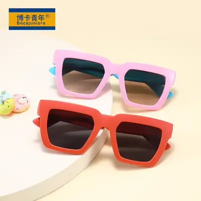 Anti-UV Kids Sunglasses for Boys Girls Pink Red