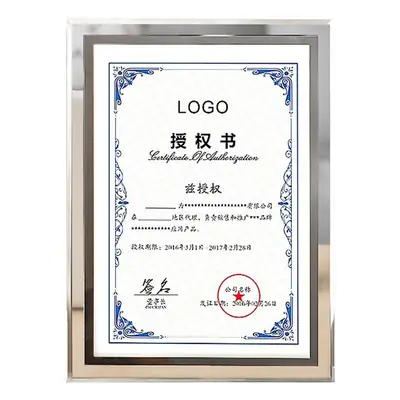 A4 Crystal Certificate Photo Frame 6x57 Inch