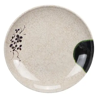 Green Herba Melamine Round Rice Dish