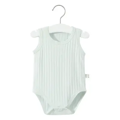 Baby Cotton Sleeveless Pajamas Light Blue