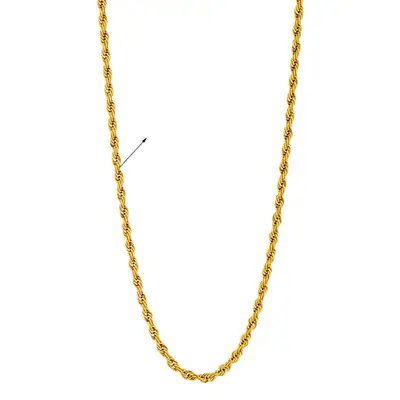 Gold Titanium Steel Twist Chain Necklace Bracelet