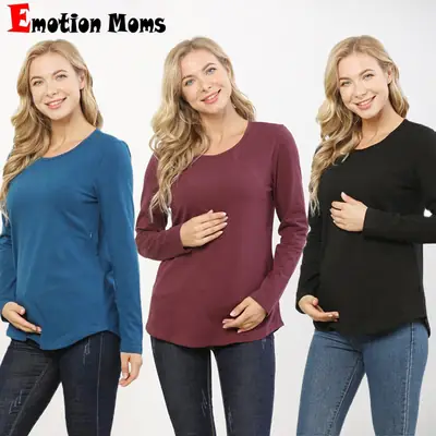 2025 Spring T-shirt Long Sleeve Breastfeeding Plus Size