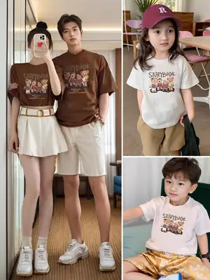 2024 Summer Family T-Shirt Set for Girls & Boys