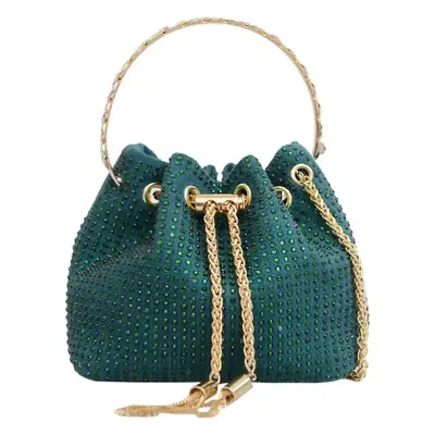 Pink Knitted Chain Bucket Bag for Women