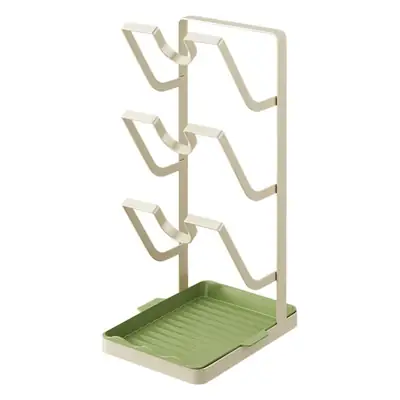 Multi-Functional Kitchen Pot Cover Rack with Drainage
