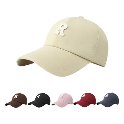 Women's Beige R Letter Baseball Cap All Colors