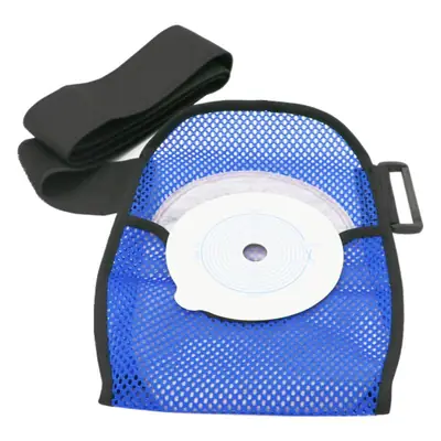 Blue Mesh Ostomy Bag with Protective Belt