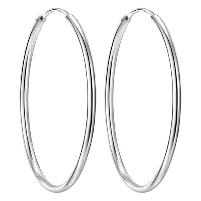 Cold Style Hollow Glossy Hoop Earrings for Women