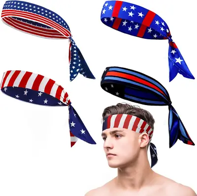 American Flag Independence Day Hair Band for Men Women