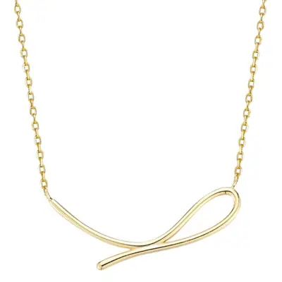 925 Silver Geometric Line Necklace for Women