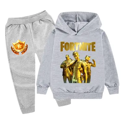 Kids Hoodie Sweatshirt Set Yellow Black Gold Graphic Medium Large