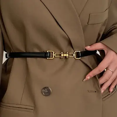 Women's Adjustable Horseshoe Belt for Suit Coat