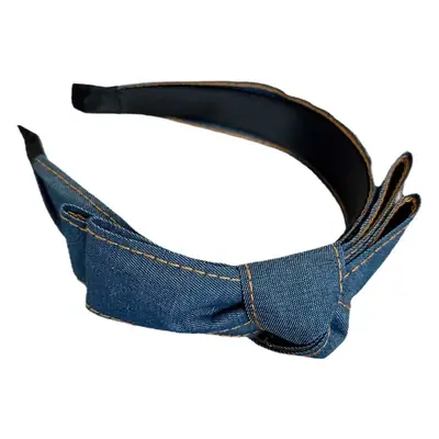 Women Denim Cowboy Hairband with Bow