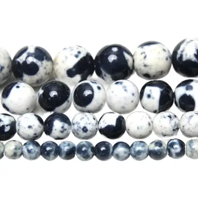 Black & White Marble Stone Beads for Jewelry Making