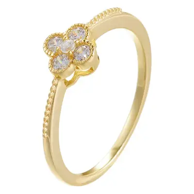 S925 Sterling Silver Diamond Four-Leaf Clover Ring Women's Accessible Luxury Design High-End Classic Versatile Small Fresh Ring Bracelet