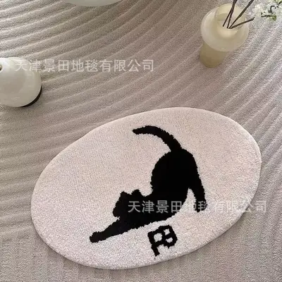 Light Luxury Antique Toilet Flocking Foot Mat