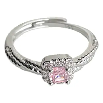 Real Gold Plated Pink Zircon Micro Locket Ring