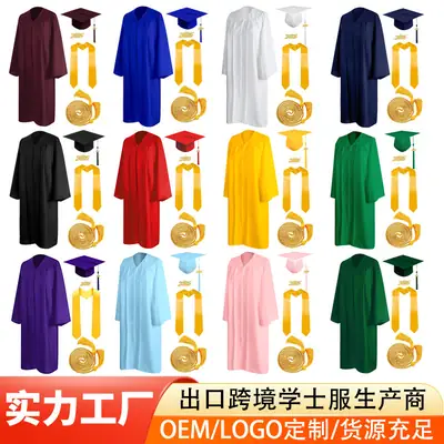 Black Bachelor's Uniform Graduation Suit with Tassel Honor Rope