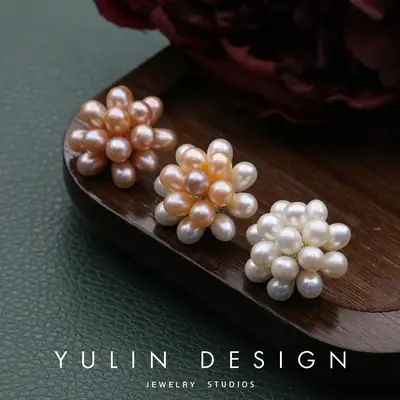 Vintage Sweet Pearl Popcorn Earrings for Women