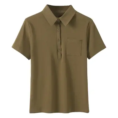Green Cotton Polo T-Shirt Summer New Fashion