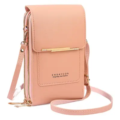 Women's Green Messenger Bag with Key Zippers