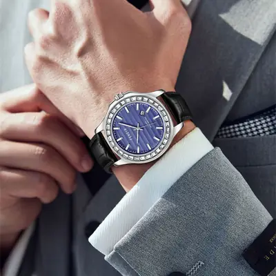 Fenshi Men's Luminous Watch with Crystal Band