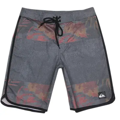Quiksilver Men's Stretch Swimming Shorts Gray Striped