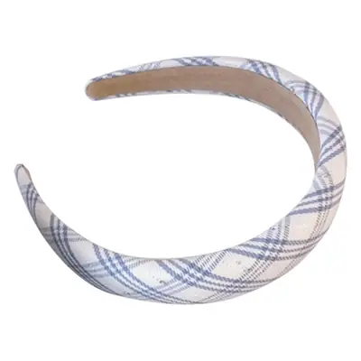Blue Plaid Hair Band for Women 2023