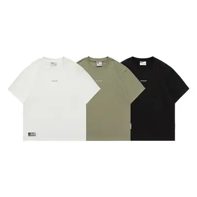 Men's Olive Green Retro Round Neck T-Shirt
