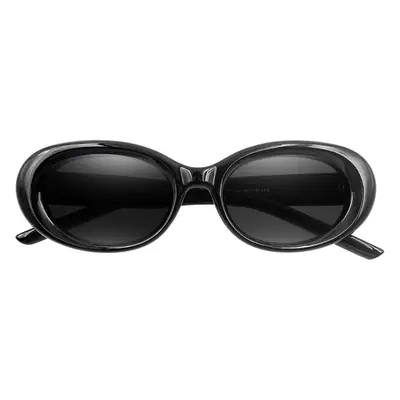 Oval Sunglasses Black Radiation Protection Retro Small Frame
