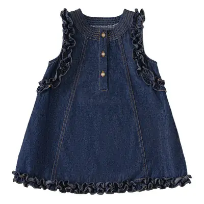 Yibao Girls Sleeveless Denim Skirt Dress Blue
