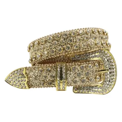 Rhinestone Bling Belt Hot Girl Punk Diamond Belt Pin Buckle Retro Metal