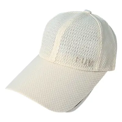 Women's FUV Mesh Cap Beige with Embroidered Logo
