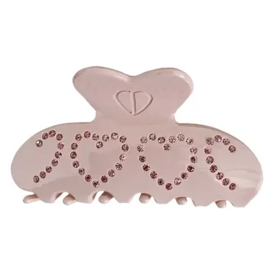 Diamond-embedded Love Clip Hairpin for Girls