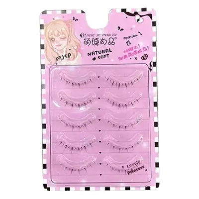 False Eyelashes for Women - 10 Pcs Transparent Fox Ties Set